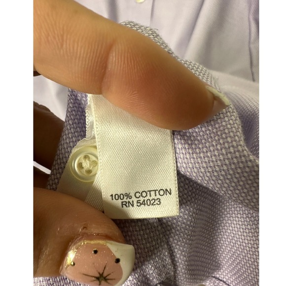 Banana Republic Mens Purple Button Down Shirt Tailored Slim Fit Long Sleeve Sz L - Picture 6 of 9